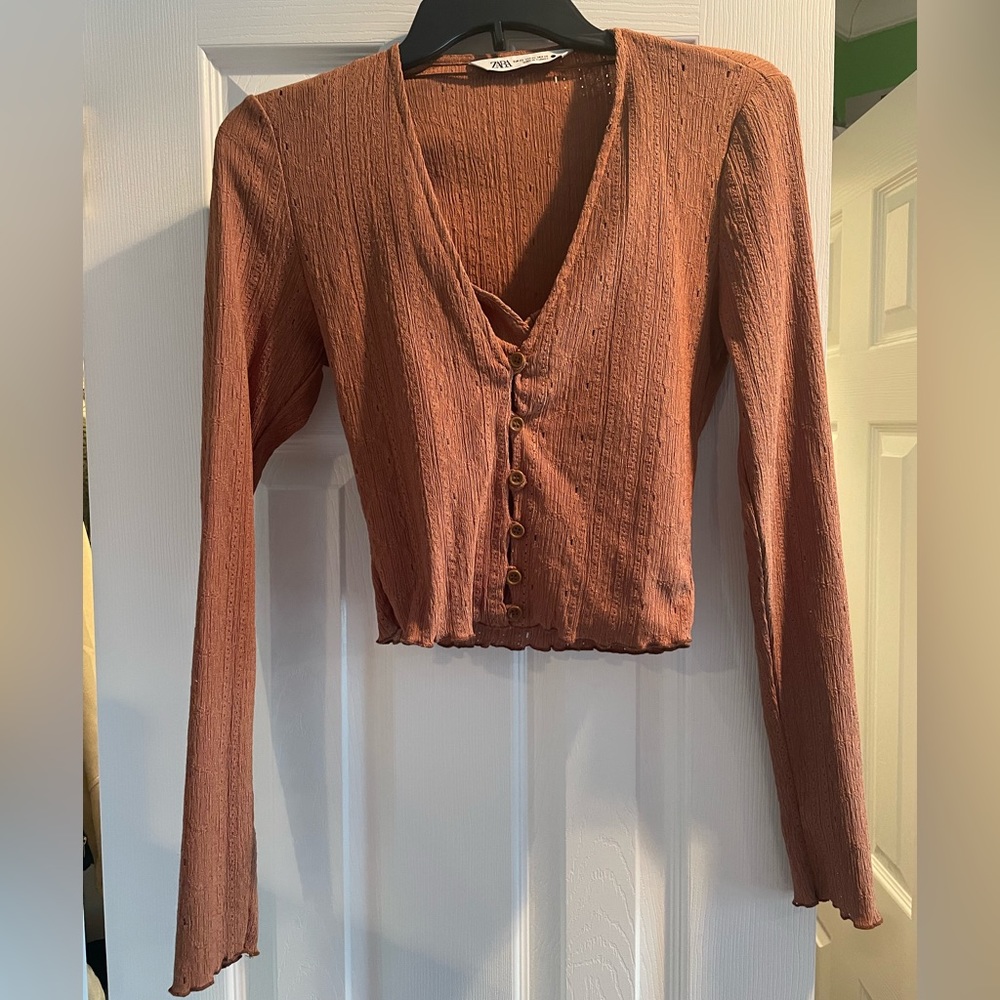 Zara cropped long sleeve size XS